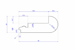 Click Oak Stair Nosing 60mm By 25mm By 1000mm Profile D -WoodandBeyond 1