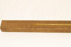 Solid Oak Square Stair Nosing With Brass Roma 25mm By 40mm By 1000mm
