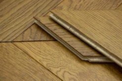 Prime Engineered Flooring Oak Chevron Light Smoked Brushed UV Oiled 14/3mm By 90mm By 510mm -WoodandBeyond ch light smoke3