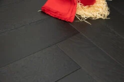 Rustic Engineered Flooring Oak Herringbone Jet Black Brushed UV Lacquered 14/3mm By 125mm By 600mm -WoodandBeyond img 1222 1