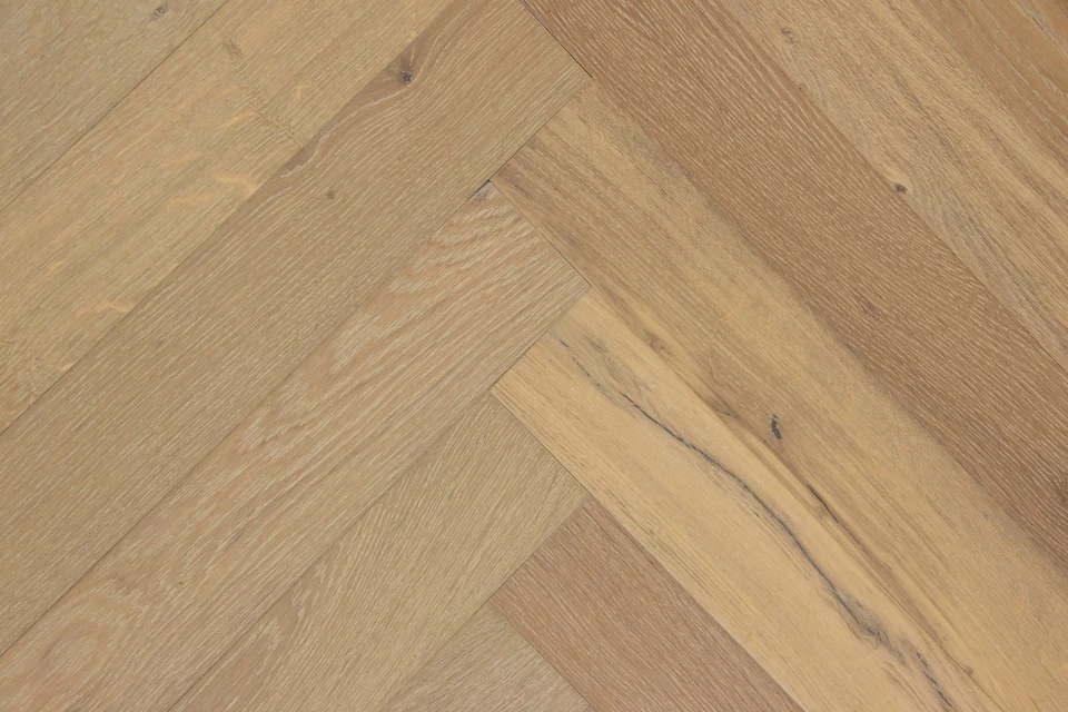 Natural Engineered Flooring Oak Herringbone Smoked Grey Brushed UV Oiled 15/4mm By 90mm By 600mm - Image 3