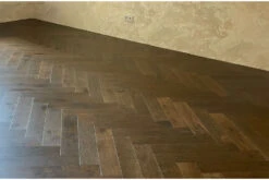 Natural Engineered Flooring Oak Click Herringbone Nero Light Brushed Uv Lacquered 12/3mm By 120mm By 600mm