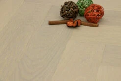 Prime Engineered Flooring Oak Herringbone Double White Brushed UV Lacquered 14/3mm By 98mm By 588mm