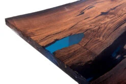 Bog Oak Dining Room Table Top Live Edge Hardwax Oiled (with Resin) 35mm By 890mm By 2530mm -WoodandBeyond sig 4981 283