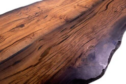 Bog Oak Dining Room Table Top Live Edge Hardwax Oiled (with Resin) 35mm By 890mm By 2530mm -WoodandBeyond sig 4999 284 308