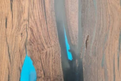 Bog Oak Dining Room Table Top Live Edge Hardwax Oiled (with Resin) 35mm By 940mm By 2540mm -WoodandBeyond tb006 1