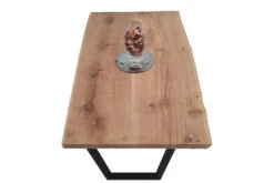 European Oak Dining Room Table Top LiVe Edge UV Lacquered Brushed 40mm By 740mm By 1250mm -WoodandBeyond tb013 5