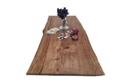European Oak Dining Room Table Top LiVe Edge UV Lacquered (with Resin) 40mm By 950mm By 2400mm -WoodandBeyond tb015 2