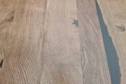 European Oak Dining Room Table Top LiVe Edge UV Lacquered (with Resin) 35mm By 940mm By 3100mm -WoodandBeyond tb018 3