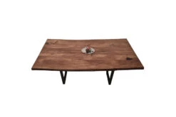 European Oak Dining Room Table Top LiVe Edge UV Lacquered (with Resin) 38mm By 1080mm By 1720mm
