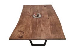 European Oak Dining Room Table Top LiVe Edge UV Lacquered (with Resin) 38mm By 1080mm By 1720mm -WoodandBeyond tb024 3
