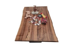 European Walnut Dining Room Table Top LiVe Edge UV Lacquered (with Resin) 38mm By 940mm By 1690mm -WoodandBeyond tb025