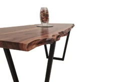 European Walnut Dining Room Table Top LiVe Edge UV Lacquered (with Resin) 40mm By 780mm By 1710mm -WoodandBeyond tb027