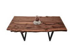 European Walnut Dining Room Table Top LiVe Edge UV Lacquered (with Resin) 40mm By 780mm By 1710mm