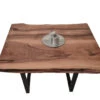European Walnut Dining Room Table Top LiVe Edge UV Lacquered (with Resin) 40mm By 790mm By 970mm