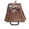 European Walnut Dining Room Table Top LiVe Edge UV Lacquered (with Resin) 35mm By 850mm By 1470mm