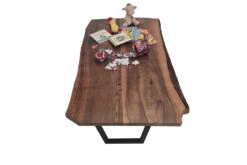 European Walnut Dining Room Table Top LiVe Edge UV Lacquered (with Resin) 35mm By 850mm By 1470mm