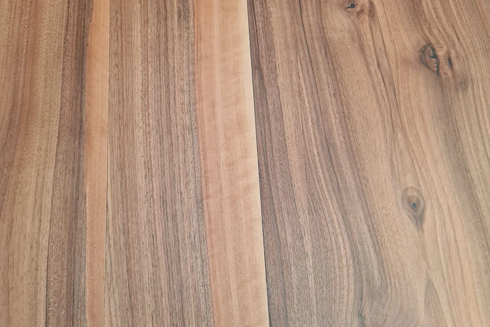 European Walnut Dining Room Table Top LiVe Edge UV Lacquered (with Resin) 37mm By 870mm By 1940mm 4 European Walnut Dining Room Table Top LiVe Edge UV Lacquered (with Resin) 37mm By 870mm By 1940mm - Image 4