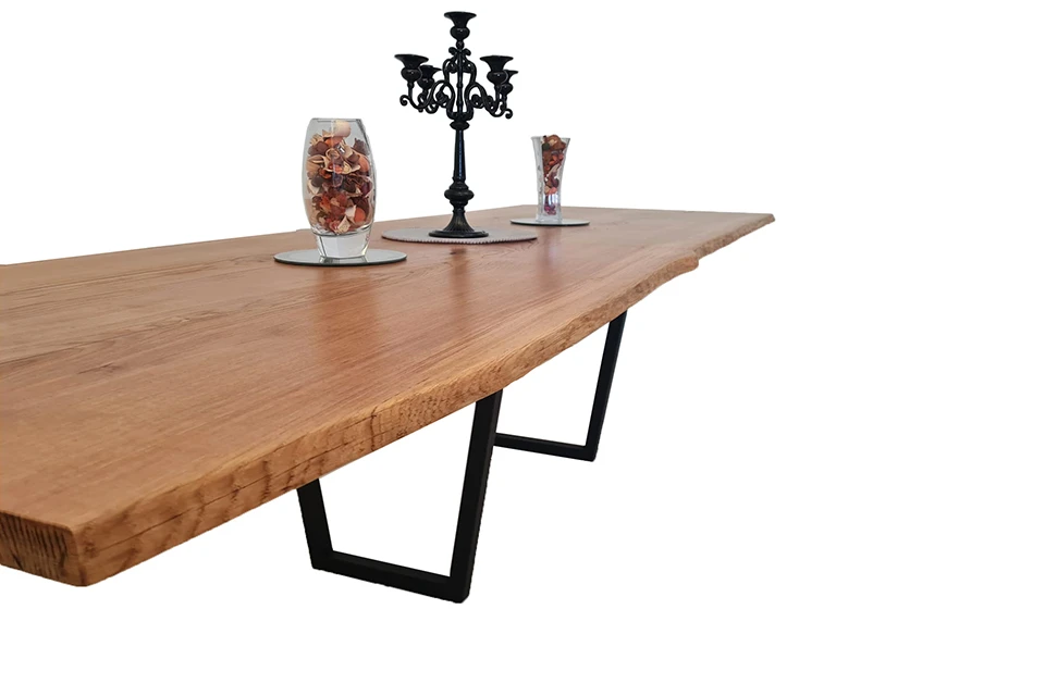 European Oak Dining Room Table Top LiVe Edge UV Lacquered (with Resin) 35mm By 1090mm By 3120mm 1 European Oak Dining Room Table Top LiVe Edge UV Lacquered (with Resin) 35mm By 1090mm By 3120mm