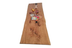 European Oak Dining Room Table Top LiVe Edge UV Lacquered (with Resin) 40mm By 1050mm By 3100mm -WoodandBeyond tb078 5 1