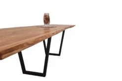 European Oak Dining Room Table Top LiVe Edge UV Lacquered (with Resin) 35mm By 830mm By 2850mm -WoodandBeyond tb083 3