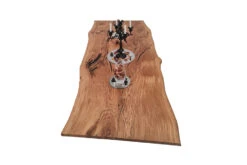 European Oak Dining Room Table Top LiVe Edge UV Lacquered (with Resin) 35mm By 1050mm By 2540mm -WoodandBeyond tb087 5