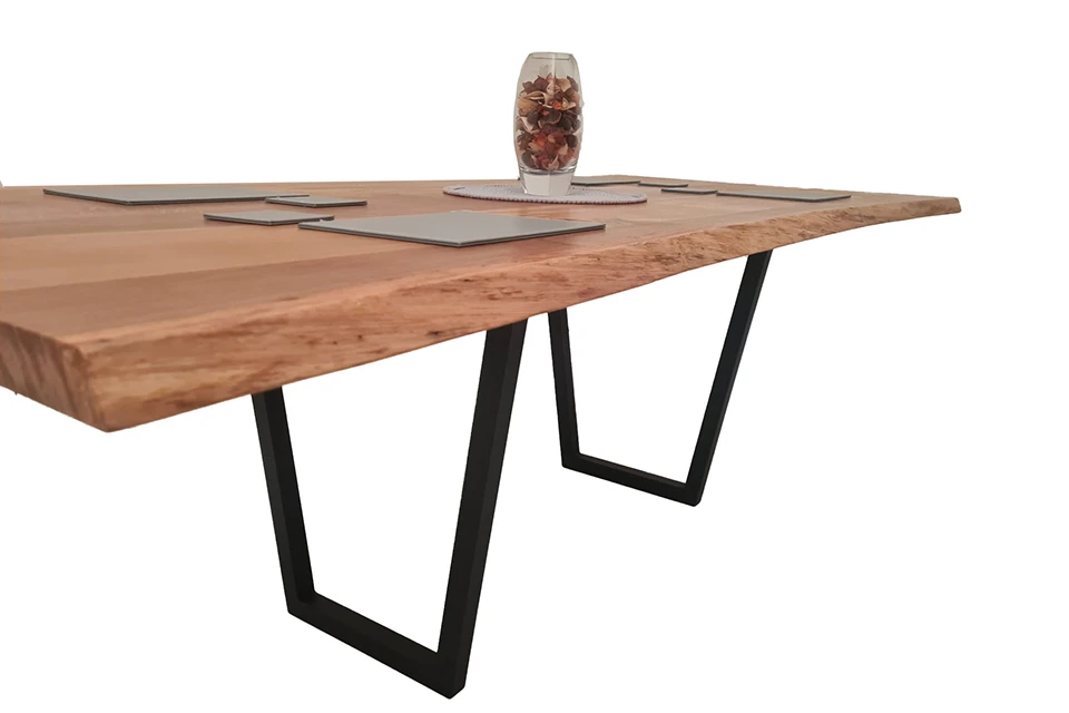 European Oak Dining Room Table Top LiVe Edge UV Lacquered (with Resin) 40mm By 1020mm By 2250mm 1 European Oak Dining Room Table Top LiVe Edge UV Lacquered (with Resin) 40mm By 1020mm By 2250mm