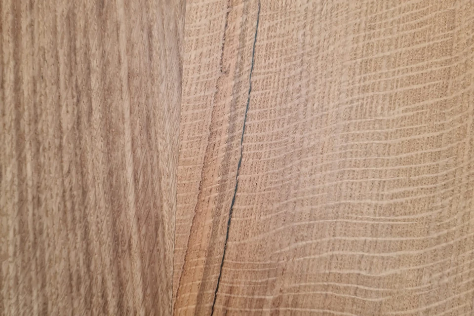 European Oak Dining Room Table Top LiVe Edge UV Lacquered (with Resin) 40mm By 1020mm By 2250mm 4 European Oak Dining Room Table Top LiVe Edge UV Lacquered (with Resin) 40mm By 1020mm By 2250mm - Image 4