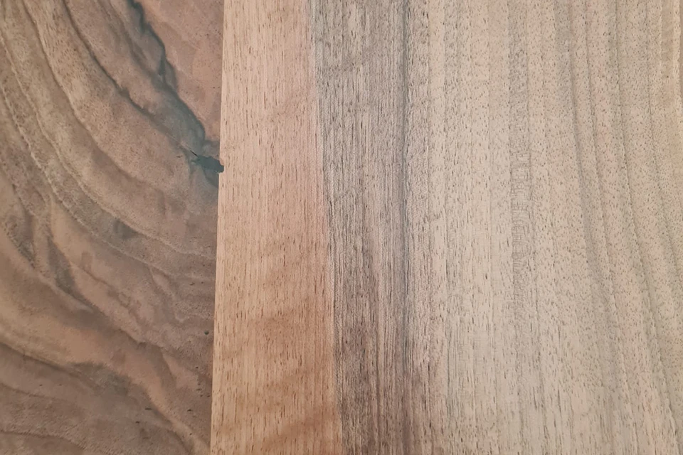 European Walnut Dining Room Table Top LiVe Edge UV Lacquered (with Resin) 35mm By 840mm By 1470mm 4 European Walnut Dining Room Table Top LiVe Edge UV Lacquered (with Resin) 35mm By 840mm By 1470mm - Image 4