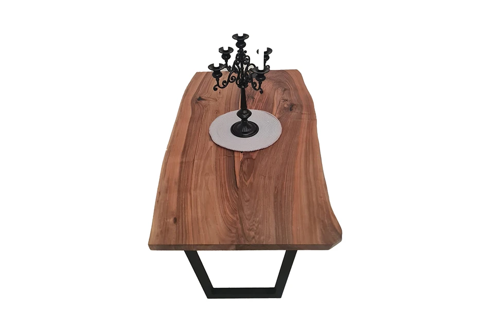 European Walnut Dining Room Table Top LiVe Edge UV Lacquered (with Resin) 35mm By 810mm By 1460mm 2 European Walnut Dining Room Table Top LiVe Edge UV Lacquered (with Resin) 35mm By 810mm By 1460mm - Image 2