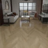 Supremo Luxury Click Vinyl Rigid Core Herringbone Flooring Oak With Built In Underlay 6mm By 127mm By 610mm