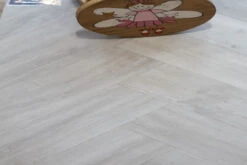 Supremo Diamond Luxury Click Vinyl Rigid Core Herringbone Flooring Bianca With Built In Underlay 8mm By 127mm By 610mm -WoodandBeyond vl090